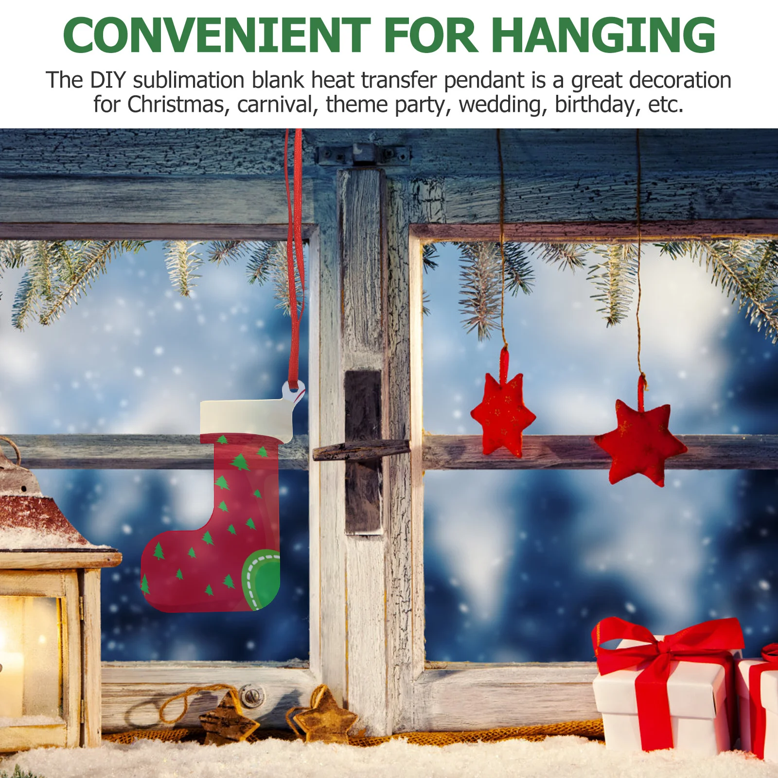 

10Pcs Clear Christmas Ornaments DIY Acrylic Pendants for Tree Hanging Xmas Decor Sublimation Blank Craft Party Wedding Birthday