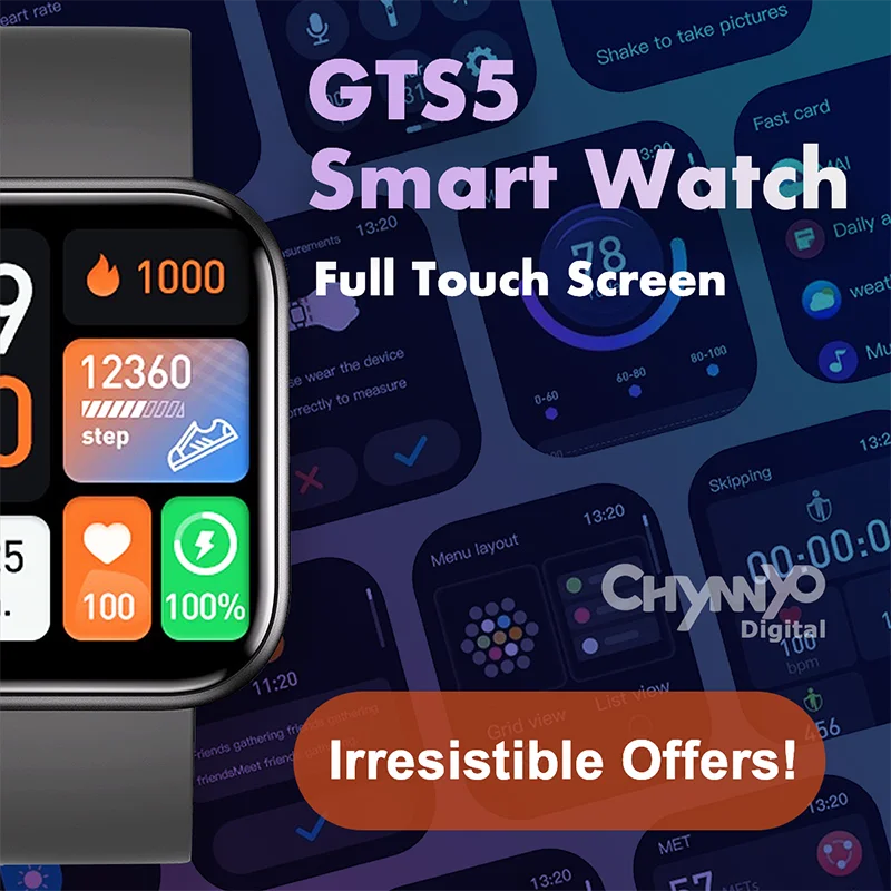 New GTS5 Phone Smart Watch for Women 2.0