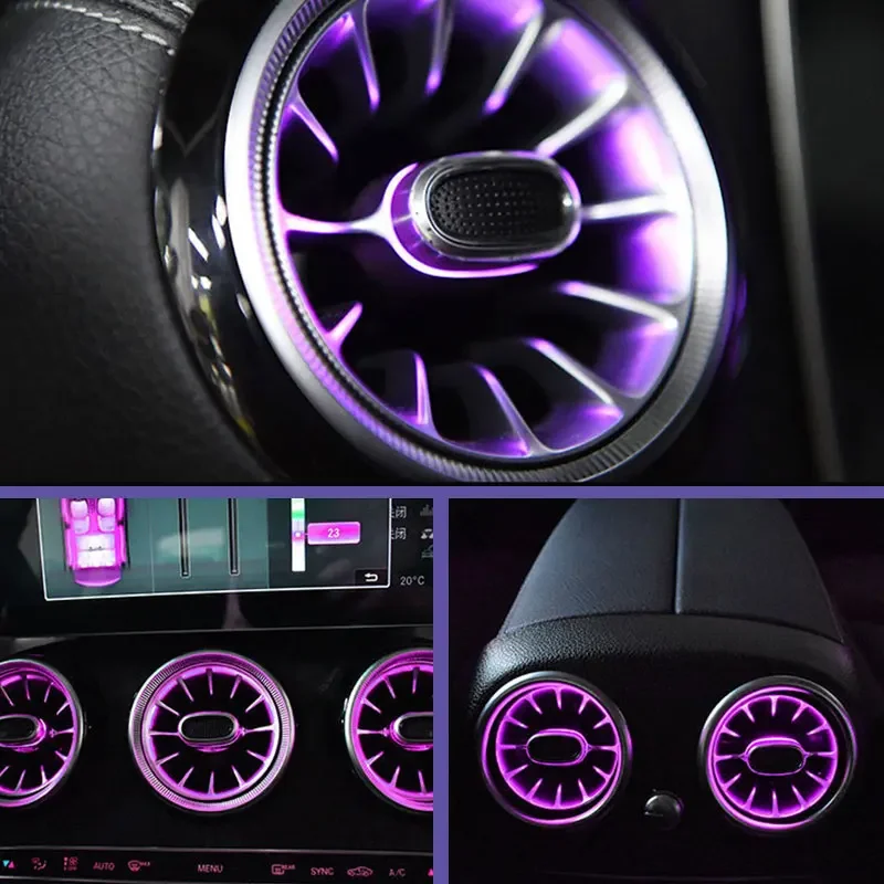 メルセデスベンツ用LEDアンビエントライト,エアコン用,w213タービン用