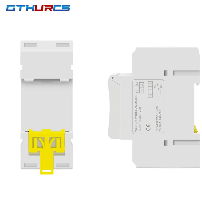 Electronic Weekly 7 Days Programmable Digital TIME Relay Timer Switch Control AC 220V 230V 12V 24V 30A Din Rail AHC30A  THC30A