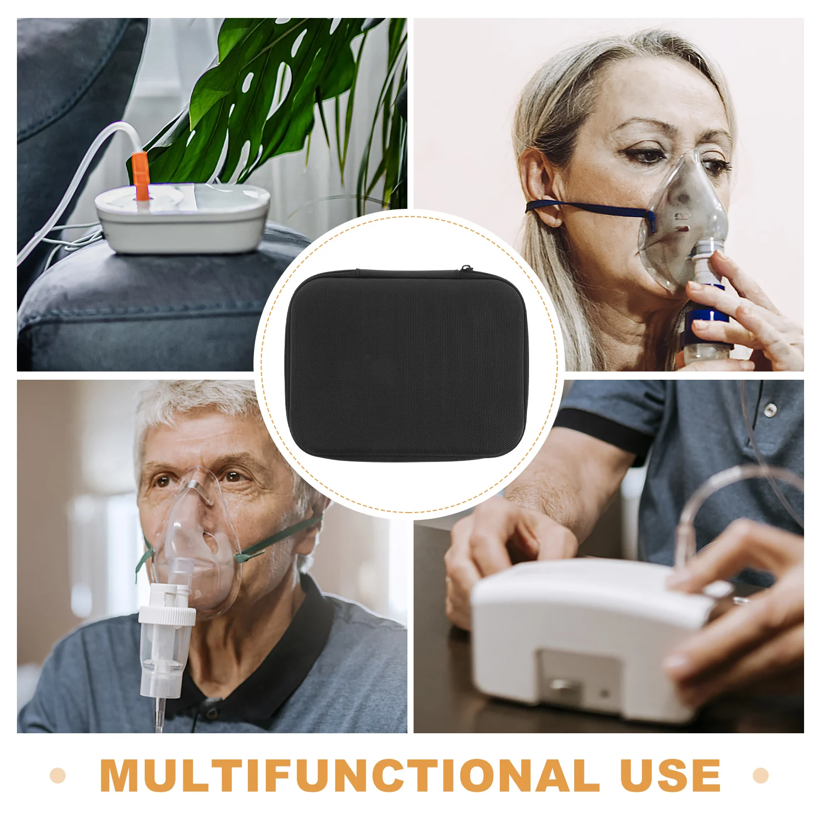 

Breath Machine Carrying Bag Portable Oxygen Machine Case Lightweight Travel Pouch for Ventilator Accessories Protection Modern