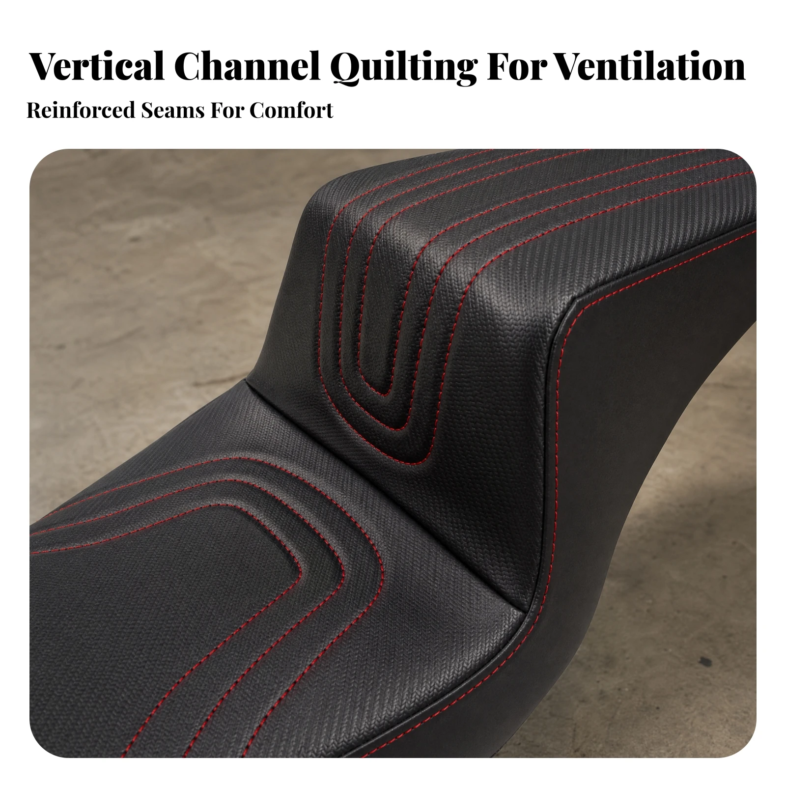 One-Piece Driver Passenger Seat Padded One-Piece Seat with Backrest Ergonomic Long-Lasting for Road Trips