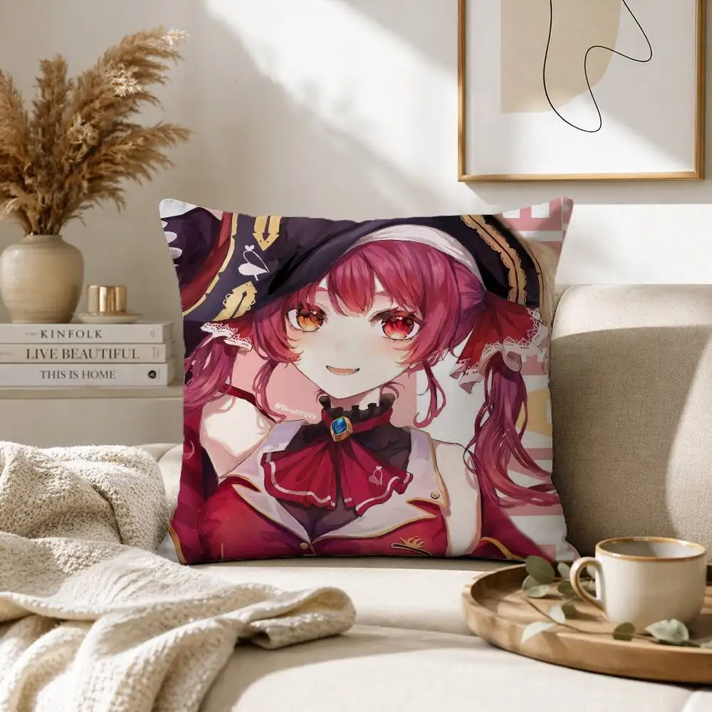 Cute H-Houshou M-Marine Pillow Case for Sofa Living Room Home office Decor Protective Cover