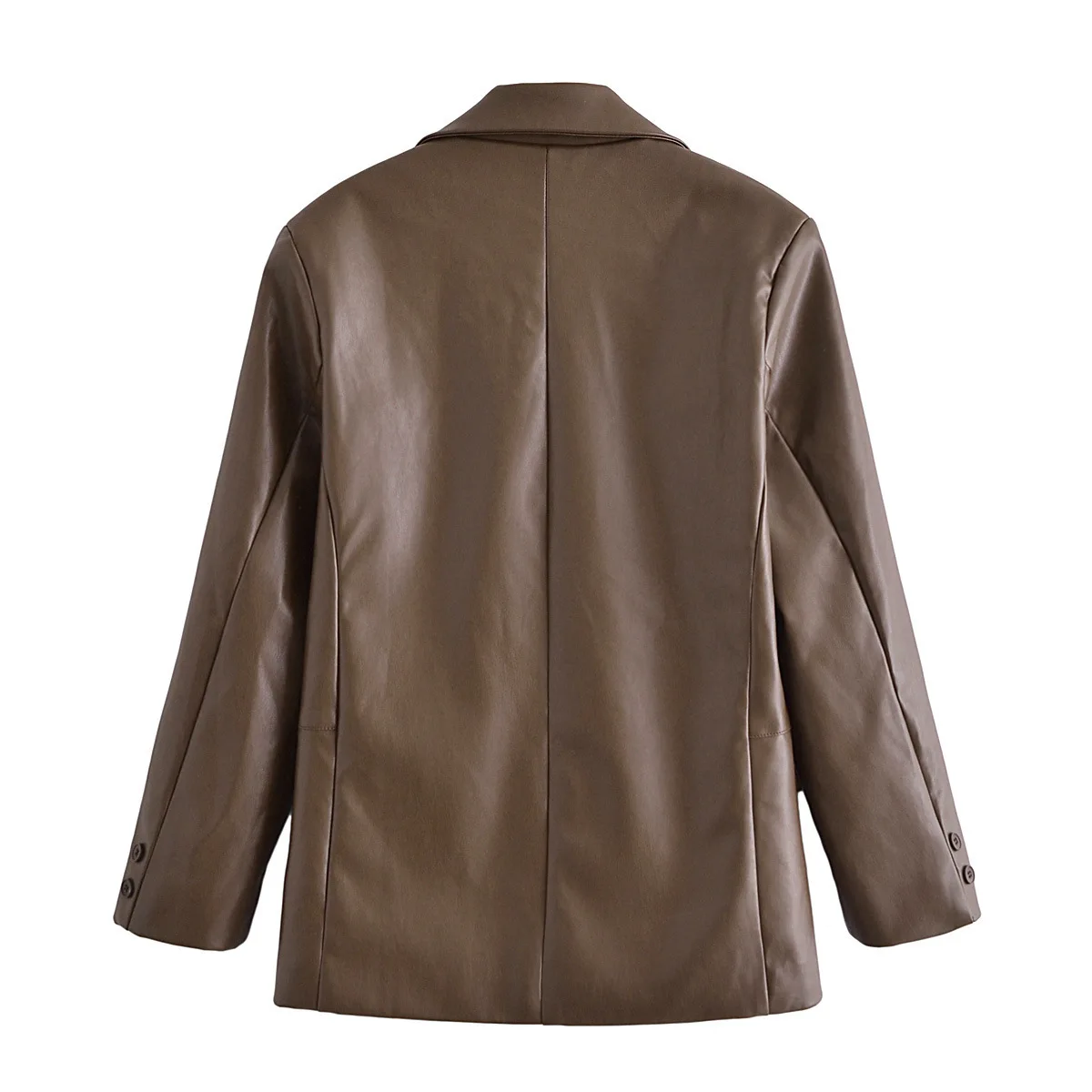 2025 autunno nuovo abbigliamento femminile europeo e americano moda di strada stile casual impiombato ​ ​ blazer in similpelle