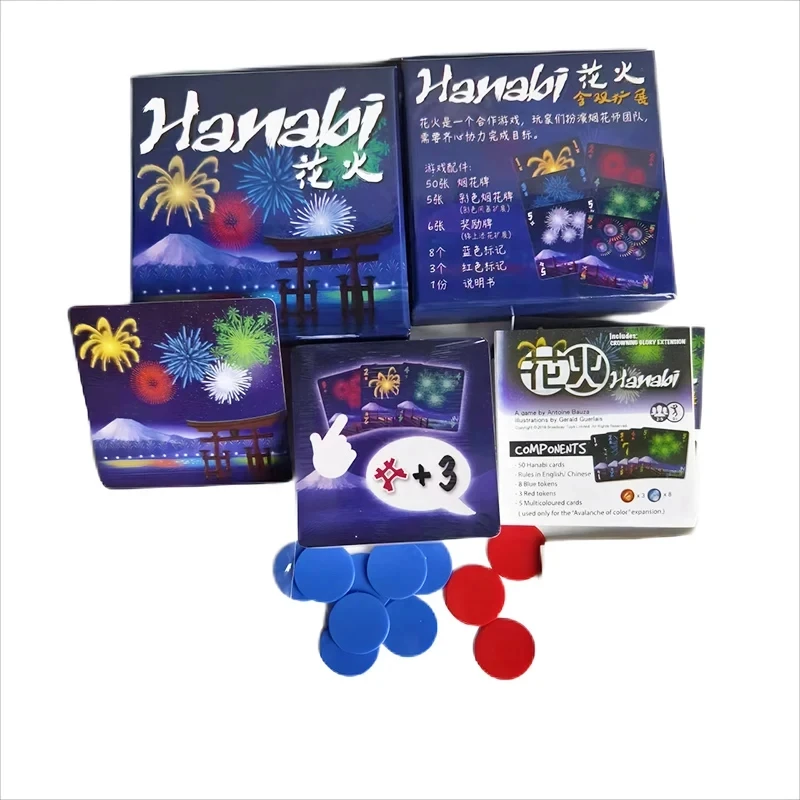 HANABI Brettspiel für 2–5 Spieler, Kartenspiele, einfach zu spielen, lustiges Spiel für Party/Familie