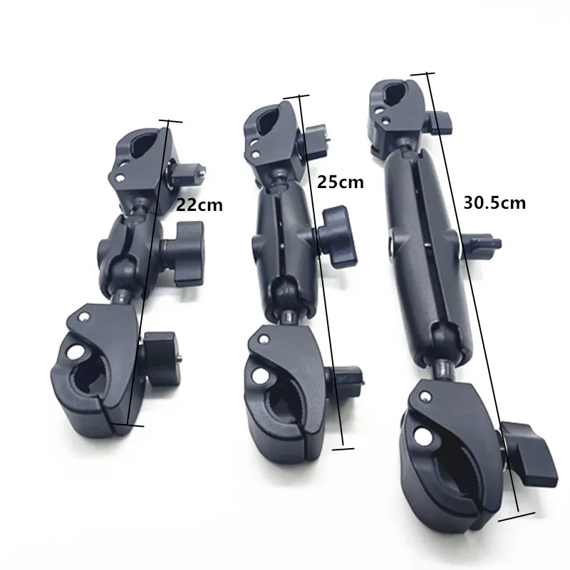 Soporte de garra resistente con cabeza de bola de 1 pulgada con brazo de doble enchufe y soporte de garra resistente para cámara de acción Gopro soporte RAM