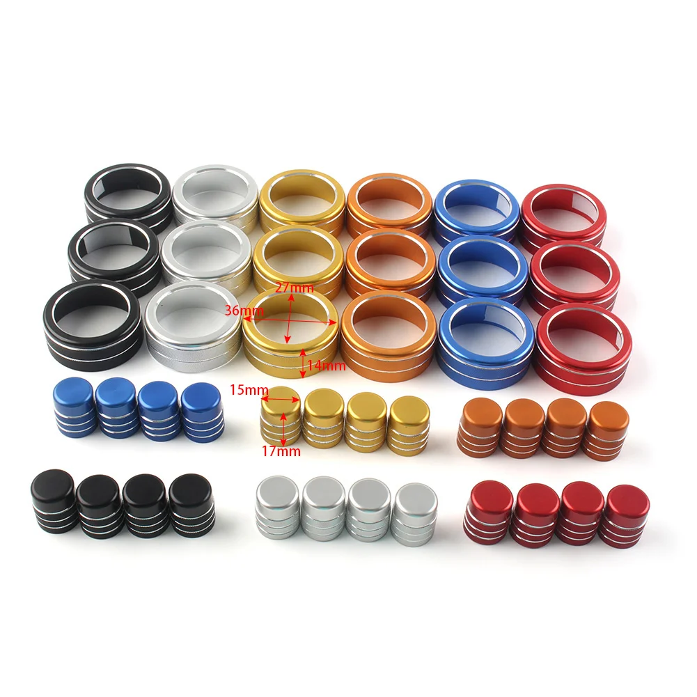 7Pcs/Set Aluminum Central Control Switch Knob Ring Cover Trim For Honda Civic 11th 2022-up For CRV CR-V 2023-2024
