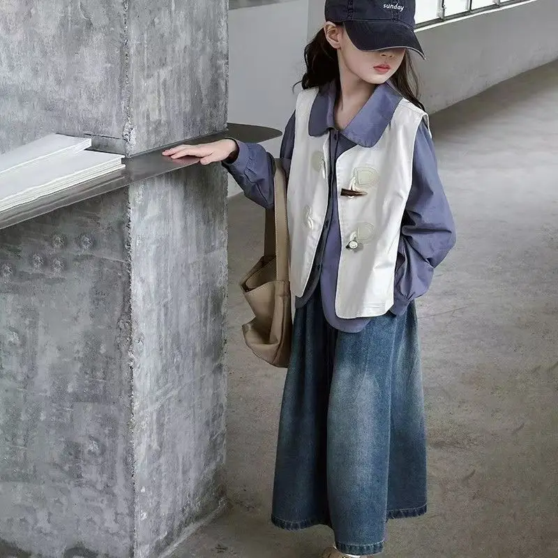 

Girls' Western Style Children's Dress Set 2025 New Style Children's Fashionable Korean Edition Girls' Spring And Autumn Skirts