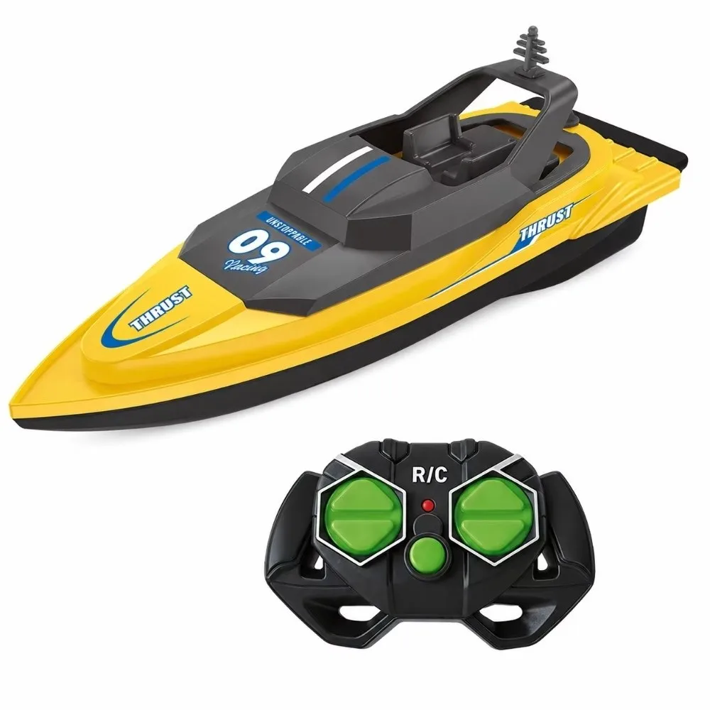 Outdoor Fun High-Speed Remote Control Boat Waterproof 2.4GHz Racing Boat Electric Dual Motor Water Toy Pool