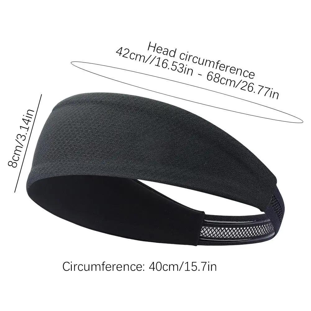 1pCS Sweatband for Men Women Elastic Sport Hairbands Head Band Yoga Headbands Headwear Headwrap Sport Workout Hair Accessor N2L6