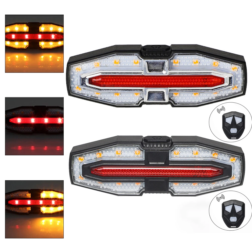 

Задний фонарь для велосипеда с дистанционным управлением Задний фонарь для велосипеда Type-C Зарядка Светодиодная сигнальная лампа для езды на велосипеде Портативный фонарь для велосипеда