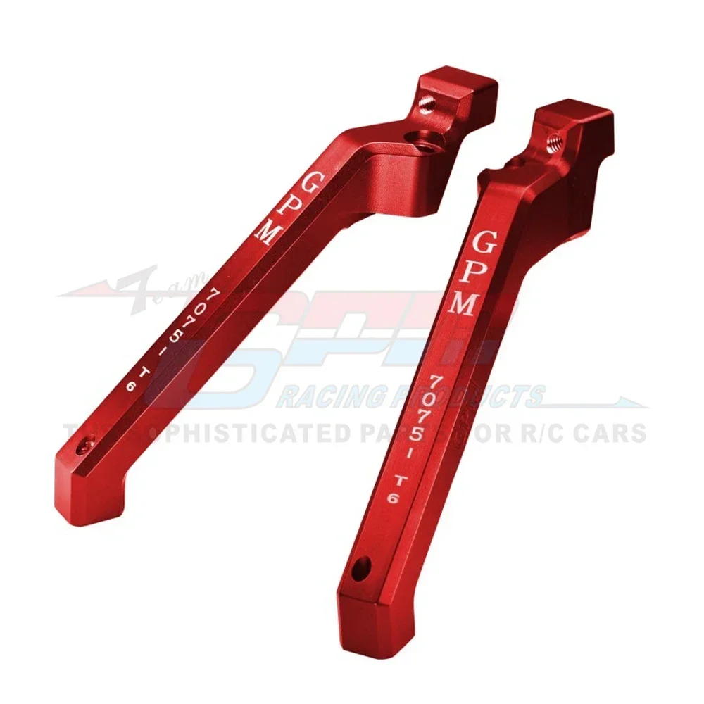 GPM Metal 7075 Alloy Rear Chassis Braces Rear Shock Tower Support 9521 for Traxxas 1/8 Sledge 4WD Monster Truck 95076-4 RC Car