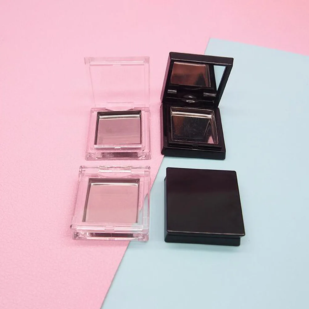 

1set Empty Eyeshadow Boxes Square Transparent Containers Travel Sub Package Trays Durable Storage Cases Cosmetics