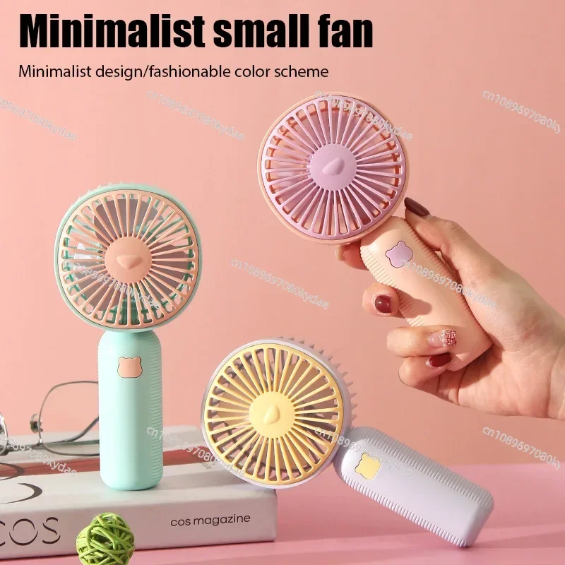 Mini Portable Fans Handheld USB Rechargeable Fan Air Cooler Outdoor Travel Hand Fans Ventilation Fan