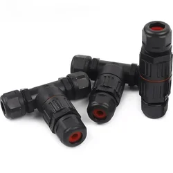 Outdoor T-shaped CDF200-3P/5P core wire terminal block with three-way male and female docking waterproof connector
