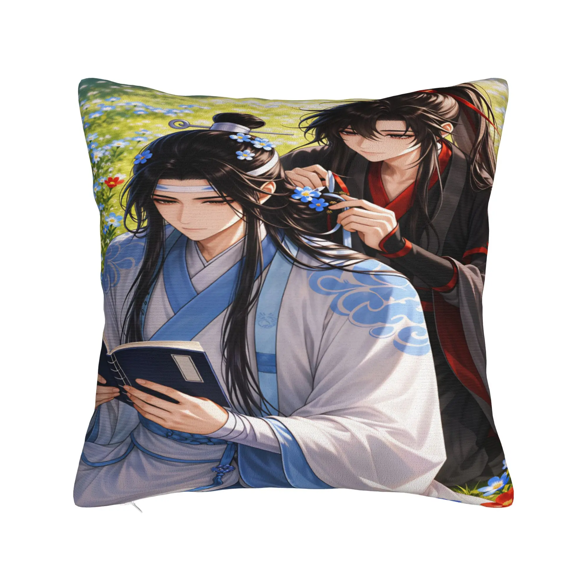 The Untamed Wang Yibo Wei Wuxian  Pillowcases  Morden Pillow Case For Couch Sofa Bedroom Soft Pillow Cover
