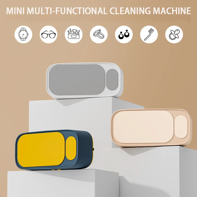Advanced 48Khz Ultrasonic Cleaner, Precision Cleaning for Watch Straps, Contact Lenses, Glasses, Upgrade