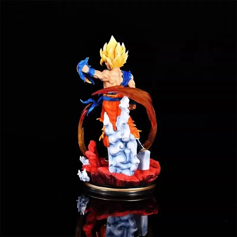 Figura de acción de Dragon Ball Z, estatua de Super Saiyan, modelo de Pvc, juguetes de colección de adorno para niños, Son Goku, Gk, 27cm