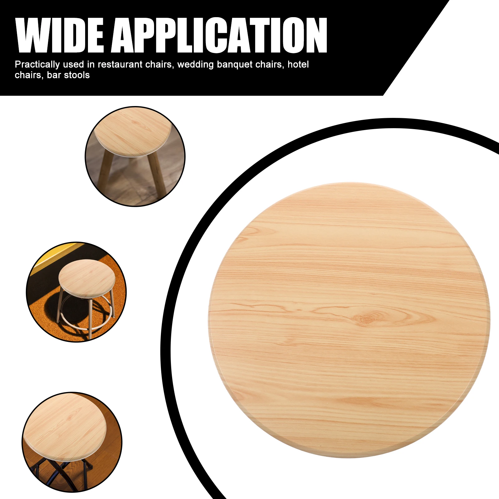 

Wooden Seat Replacement For Bar Restaurant Hotel Office Home Stool Part Wood Stool Accessory Accessory