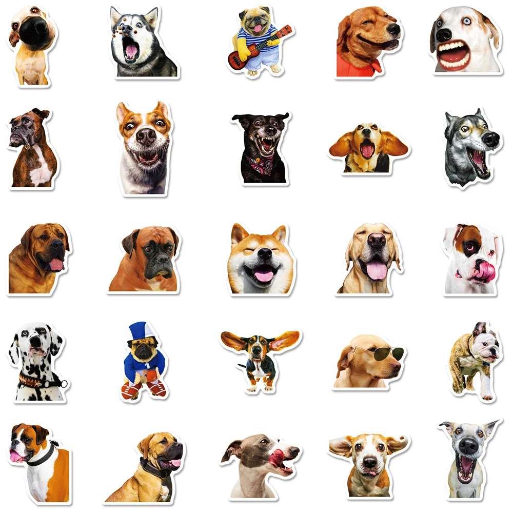 10/30/50PCS Cartoon Cute Pet Dog Animal Creative Graffiti Sticker Bike Skateboard Car Helmet Notebook Computer Wholesale