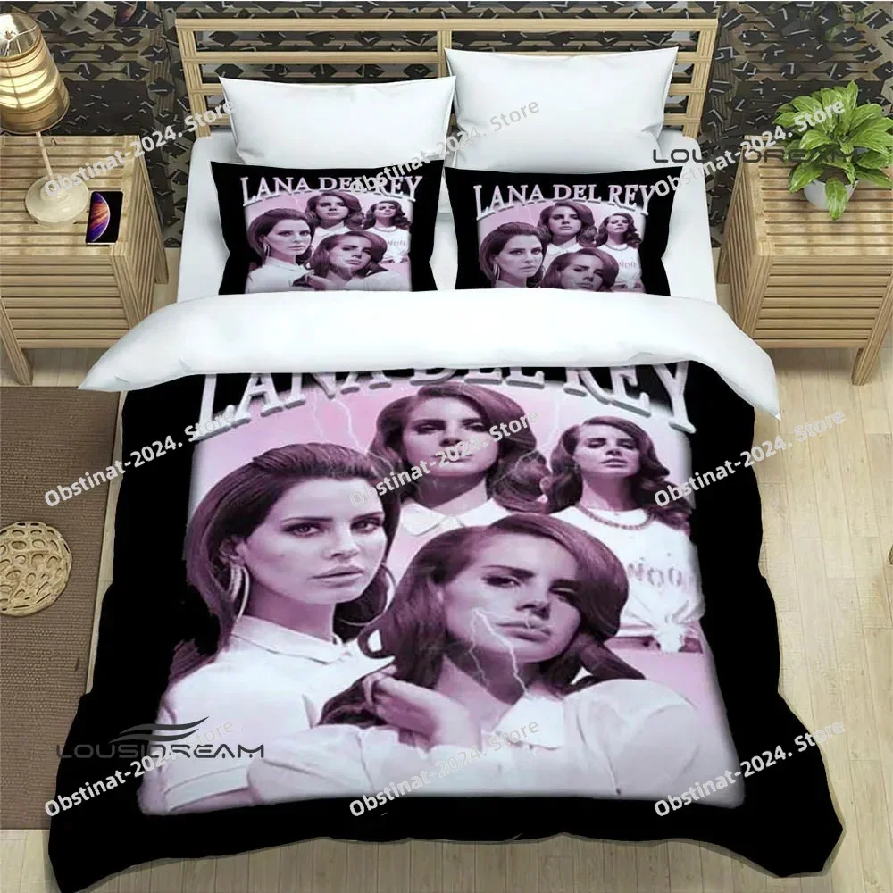 

Lana Del Rey Bedding Set Print With Pillowcase Bed Duvet Cover Soft Single Double Queen Super King Size luxury birthday gift