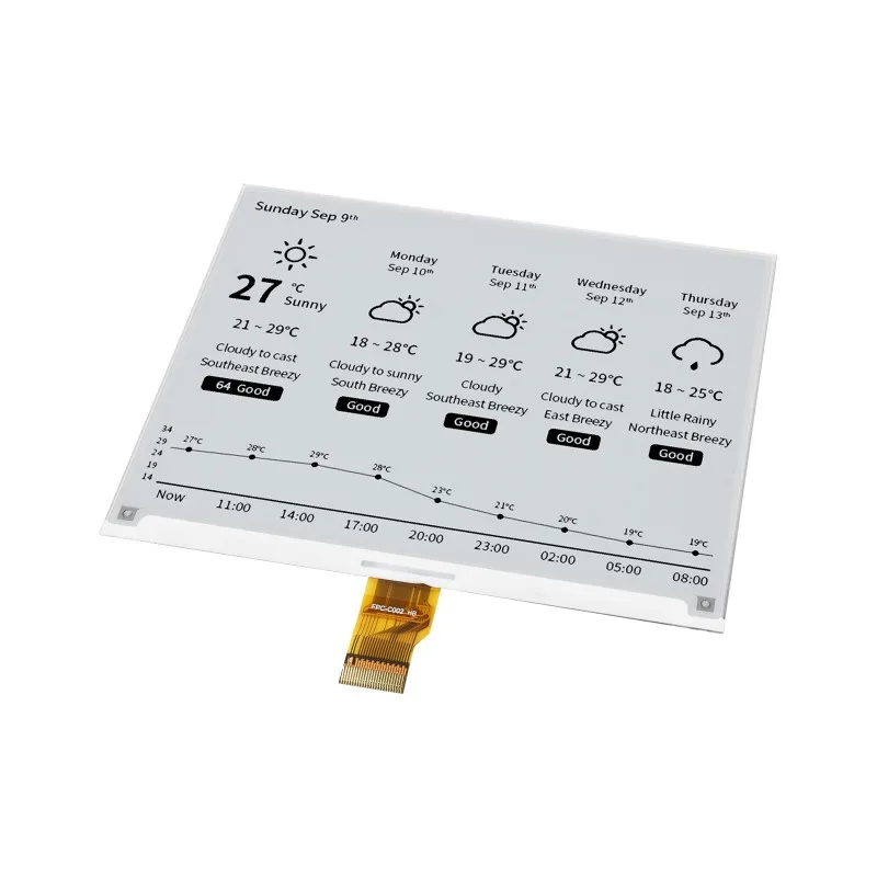 Waveshare display crudo de tinta eletrônica de papel eletrônico de 5,83 polegadas, 648 × 480, preto / branco, SPI, sem PCB