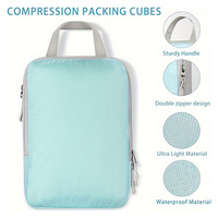 4pcs Travel Compression Packing Cubes Bag Portable Suitcase Clothes Organizers Waterproof Luggage Storage Cases Drawer Bags