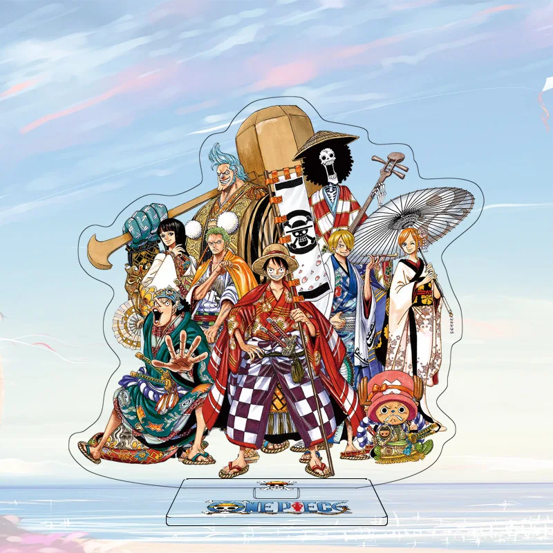 Anime One Piece Figure Luffy Ace Chopper Ussop Franky Zoro Sanji Nami Acrylic Stand Bedroom Ornament Collection Gift for Friends