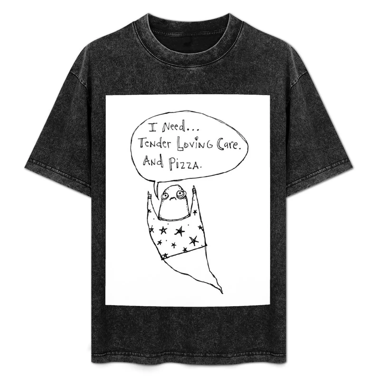 

TLC & Pizza T-Shirt Vintage Style Printed Top
