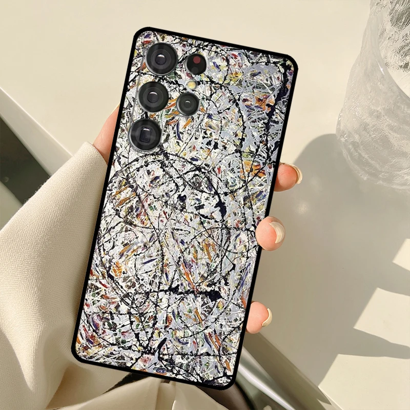 Jackson Pollock Free Form painting For Samsung Galaxy S23 S21 S22 Ultra Note 20 S8 S9 S10 Plus Note 10 Plus S20 FE Phone Cover