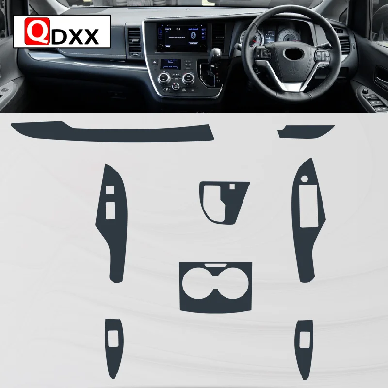 For Toyota Sienna 2017-2021Car Interior Center console Transparent TPU Protective film Anti-scratch Repair film Accessorie Refit