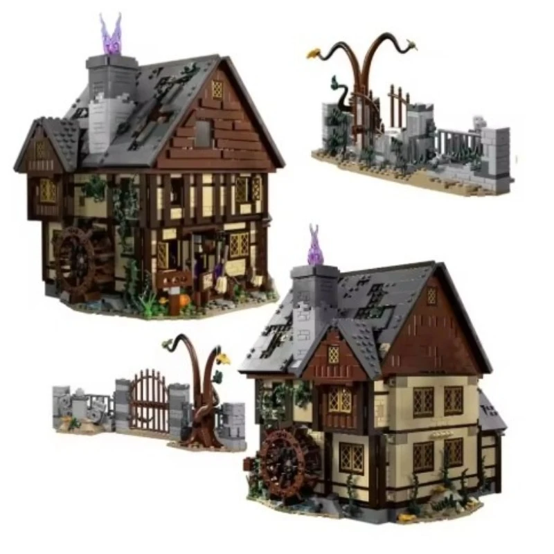 Die Sisters Cottage Große Bausteine Halloween Haus Ziegel Spielzeug Für Kinder Geburtstag Geschenk Kompatibel 21341 2316 stücke