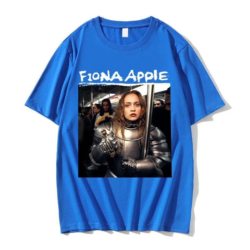 Fiona Apple in Armor Suit Rock Unisex T Shirts Men Women Fashion Oversized Streetwear Male Vintage Hip Hop Short Sleeve T-shirt