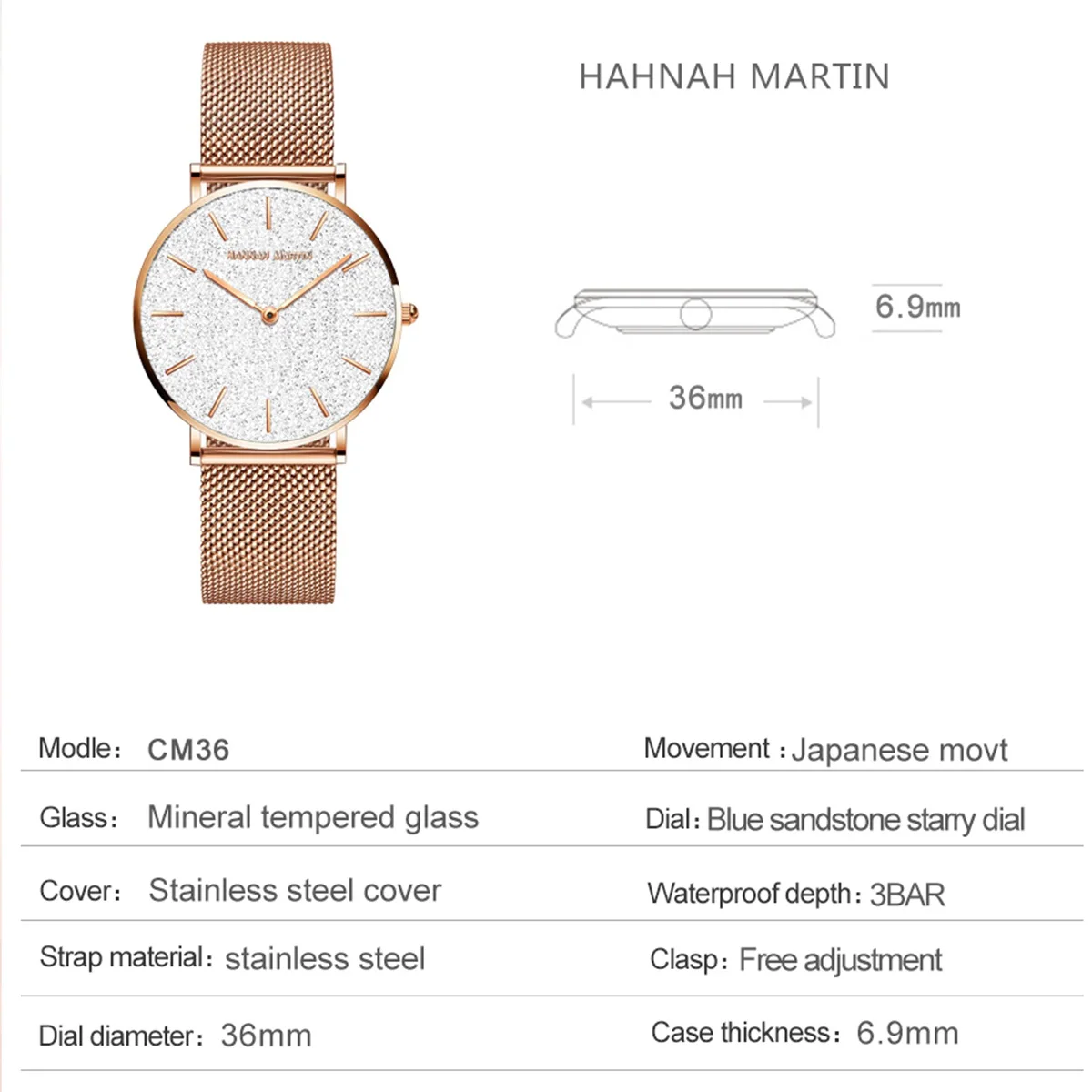 Women Watches New Flash Stars Stainless Steel Rose Gold Mesh Unique Simple Casual Quartz Waterproof Wristwatches Clock Hot Sale