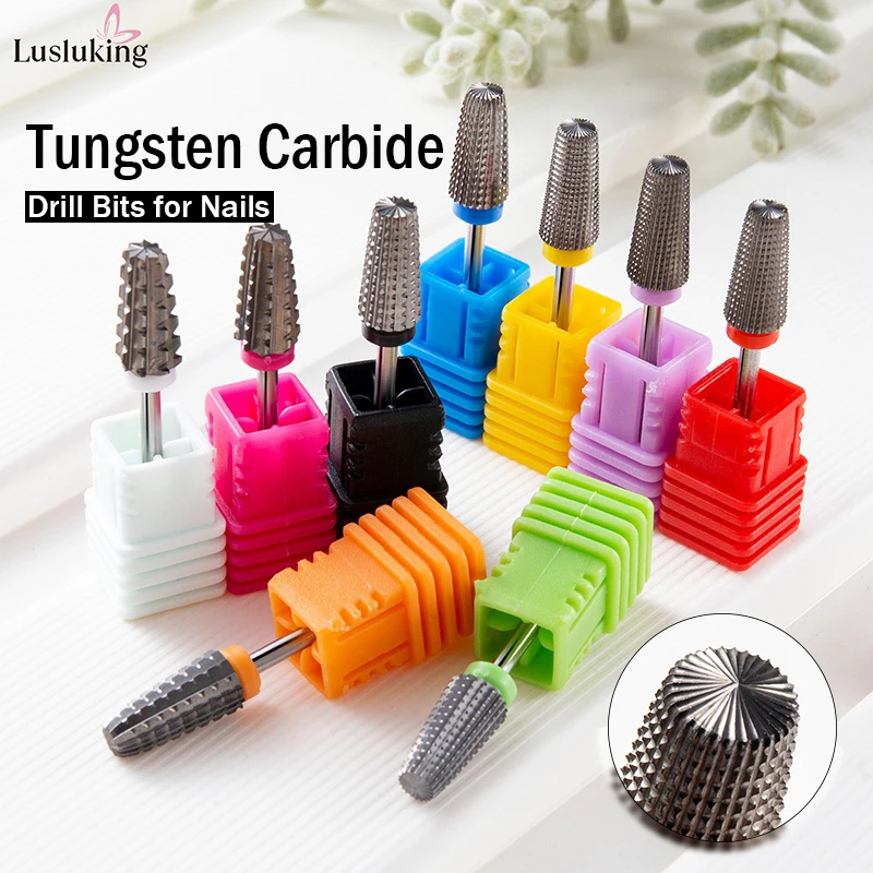 مثقاب مسمار مخروطي من كربيد التنغستن ، ملفات دوارة كهربائية مانيكير ، رأس طحن الحفر 5 في 1 ، أداة رسم الأظافر ، حصى 4XC-XXF ،" #1
