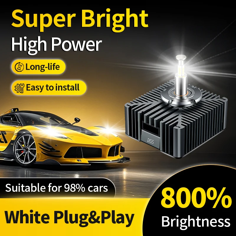 

2 шт. 12 В 35 Вт D5S HID ксеноновые лампы для фар D5R 360 4-сторонние светодиодные фары 6000K Автоматическая лампа Замена лампы для Audi VW Skoda