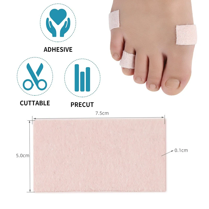 Pexmen 1/2/5Pcs Moleskin Sticker Tape Moleskin Adhesive Heel Pads for Feet Blisters Reduce Friction Pain Relief Foot Care Tool