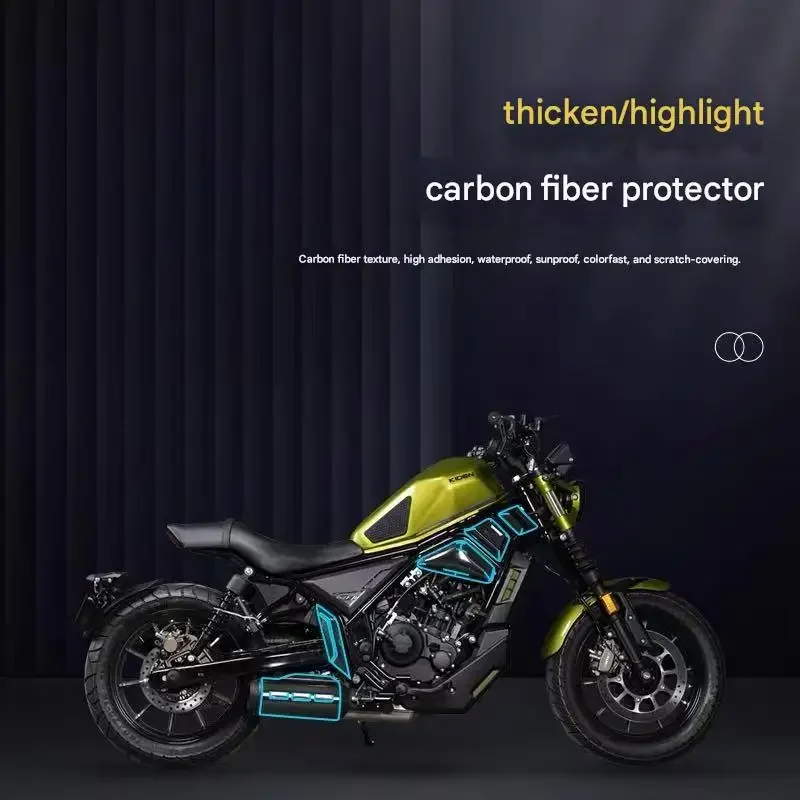 【Precise Fit】FOR ZONTES 125C Carbon Fiber Sticker Decorative Protective Fuel Tank Wrap Motorcycle Modification Accessories