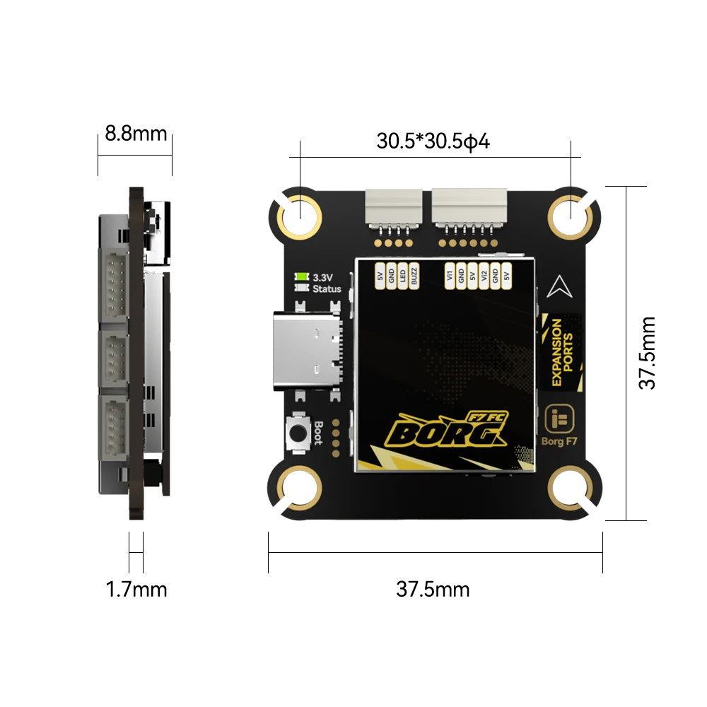iFlight Borg F7 FC Flugcontroller ICM42688 12V BEC für FPV-Teile