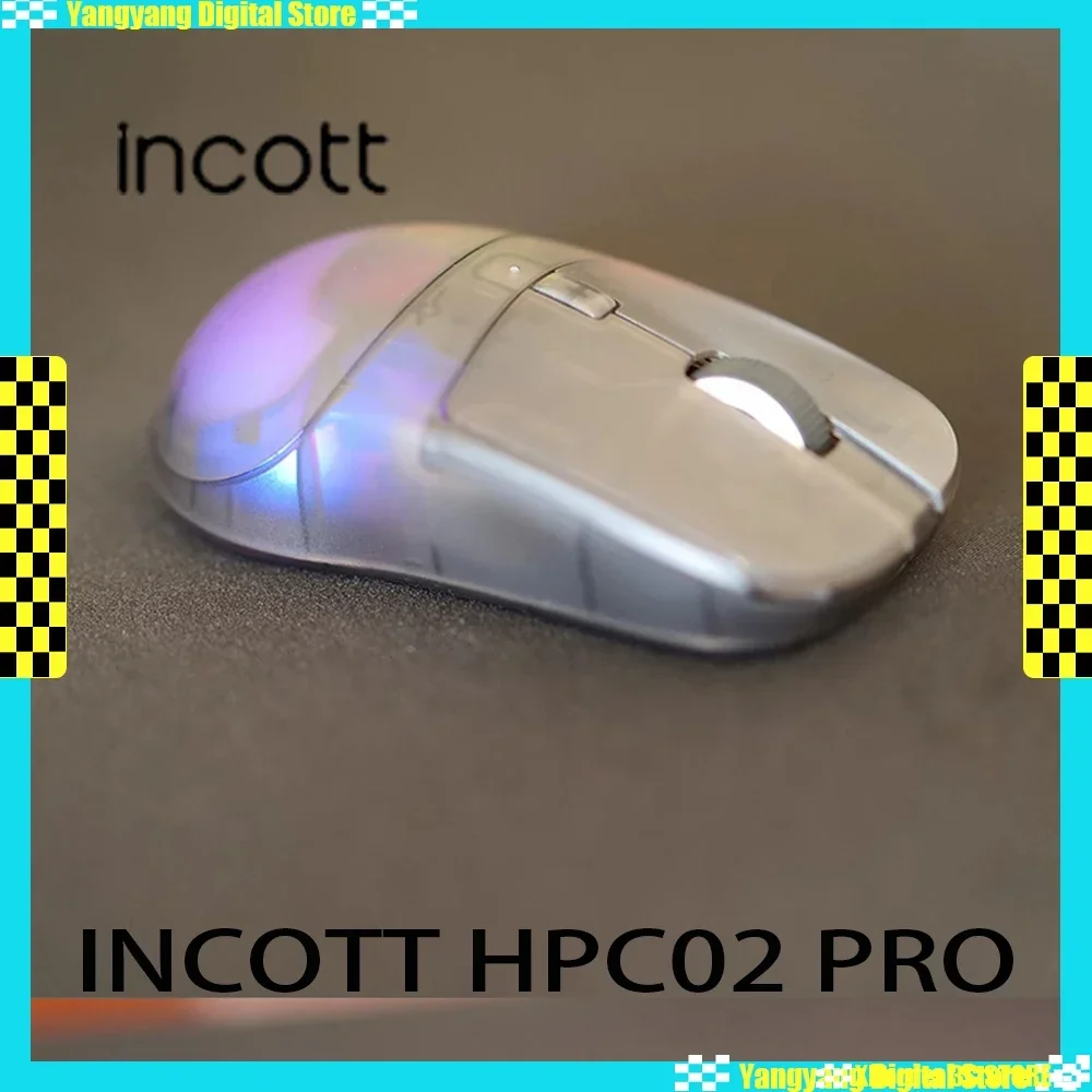 Ironcat Hpc02 Pro Wireless Mouse Paw3395 Dual Mode Hot-Swap Ergonomics Customized Lightweight Gaming Mouse RGB Pc Gamer Gifts