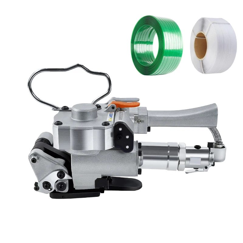 A19 Pneumatic Bundling Machine, Handheld, No Buckle, Hot Melt Integrated Unit, Specifically Designed for PP/PET Plastic Steel