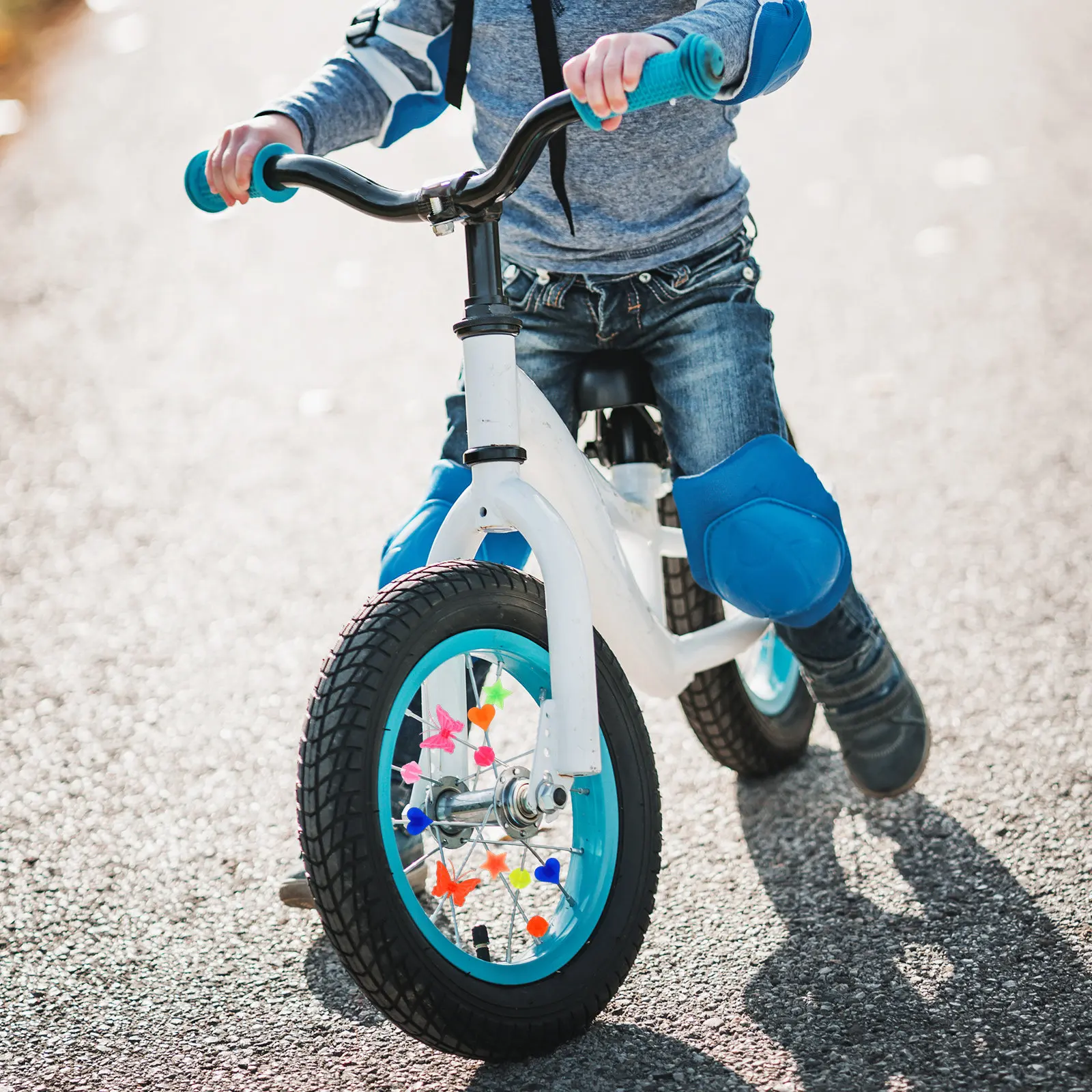 

252Pcs Bicycle Wheel Spokes Beads Decor Moon Star Heart Lightweight Material Kids Adult Bike Accessories