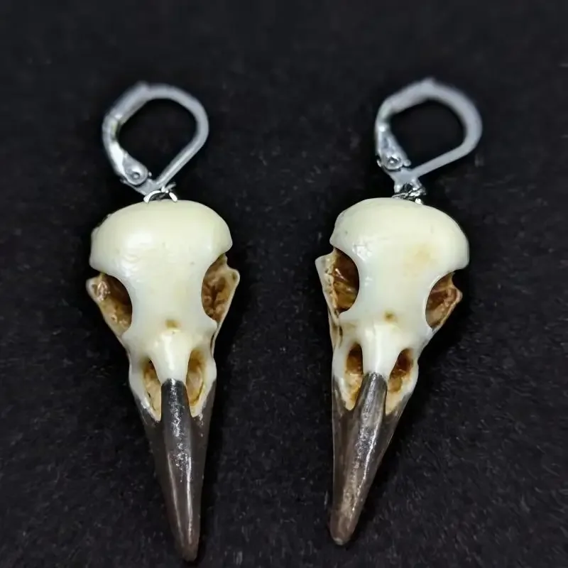 Earrings Resin Replica Crow Skull Earrings Women's Holiday Exquisite Party Gift Witchcraft Worship Gift