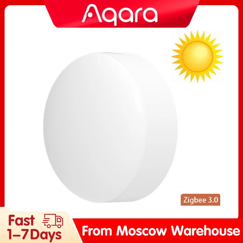 Aqara Light Sensor T1 Brightness Sensor Zigbee 3.0 Automation Smart home Light Detector Control by Aqara Home Homek APP