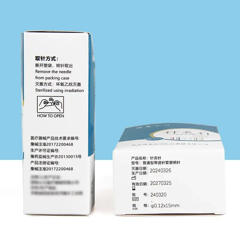 100 unids/caja agujas de acupuntura estériles de tamaño minimalista belleza acupuntura mango de plástico aguja Filiform cuidado de la belleza 0,12, 0,14, 0,16