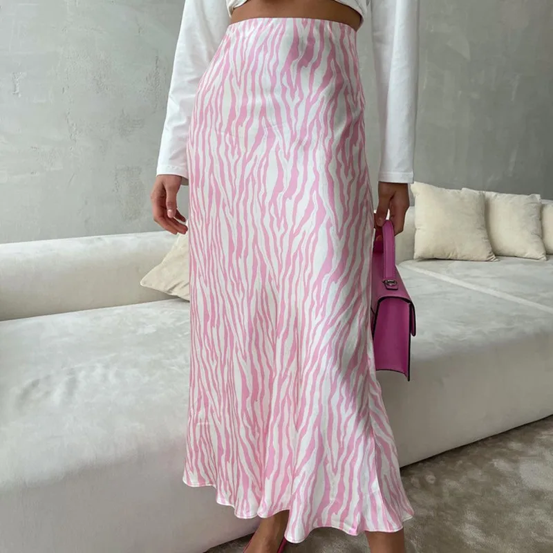 Printed Half Length Skirt with Fish Tail, Fashionable A-line, High End, French, Summer, 202 4