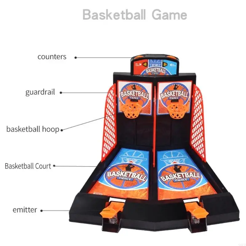 

Toy Basketball Battle Game Desktop Table Funny Table Sports Bagatelle Game Basketball Sport for Boy Adults Reduce Stress