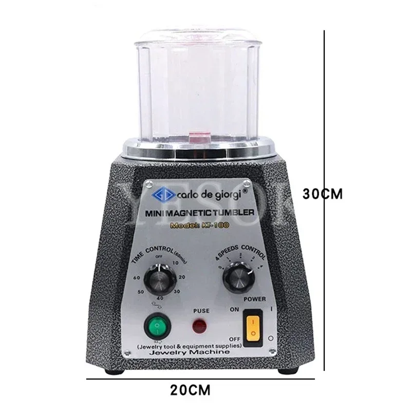 Mini Magnetic Drum Polishing Machine Diamond Polishing Drum Gemstone Polishing Machine KT-100