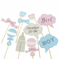 10pcs Creative Funny Paper Beard Photo Props Baby Kid Birthday Party Decor Photo Props Party Supplies Boy Girl Baby Shower Decor