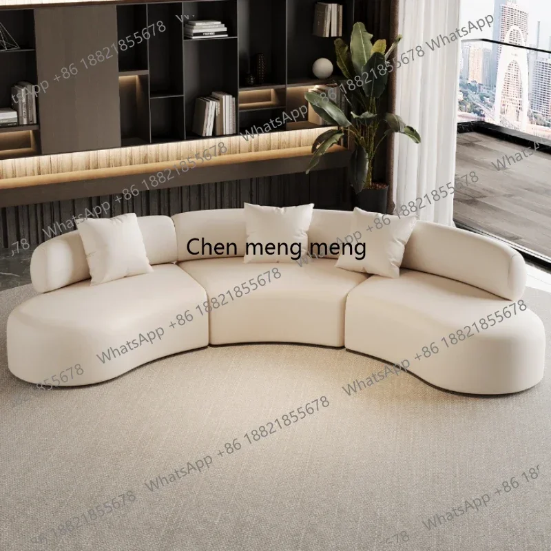 AB03Nordic Semi-Circular Arc Sofa Beauty Salon Office Hotel Lobby Sales Office Rest Area Reception Sofa Office Furniture